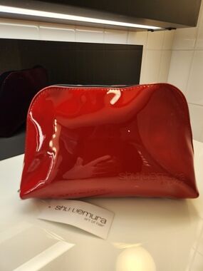 Shu Uemura Red Patent Cosmetic Pouch